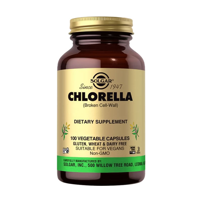 Хлорела Solgar Broken Cell-Wall Chlorella, 100 капсул