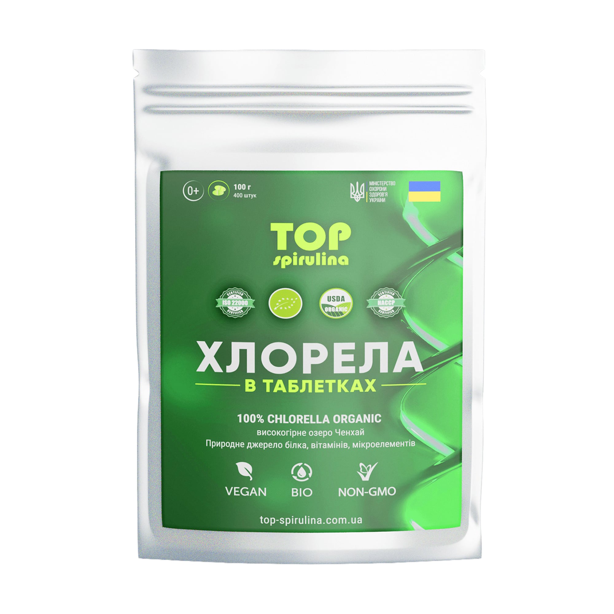 Хлорела TOP Spirulina, 400 таблеток